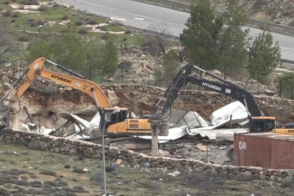 Israeli forces demolish commercial structure near Bethlehem