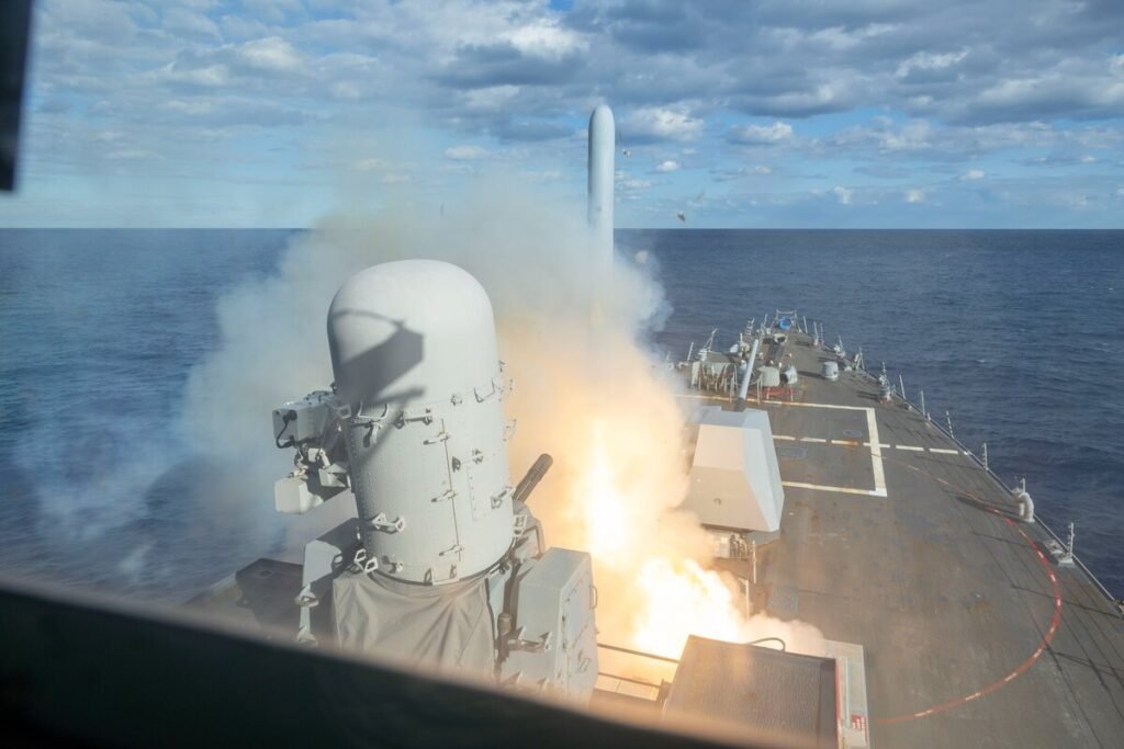 US strikes Iranian launchers on Larak Island, marking first attacks in weeks