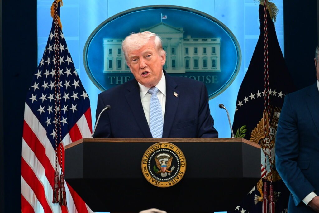 Trump says US launches ‘large and powerful’ strikes near Strait of Hormuz