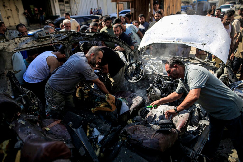 2 Palestinians killed, 13 injured in Israeli drone strike on vehicle in Gaza